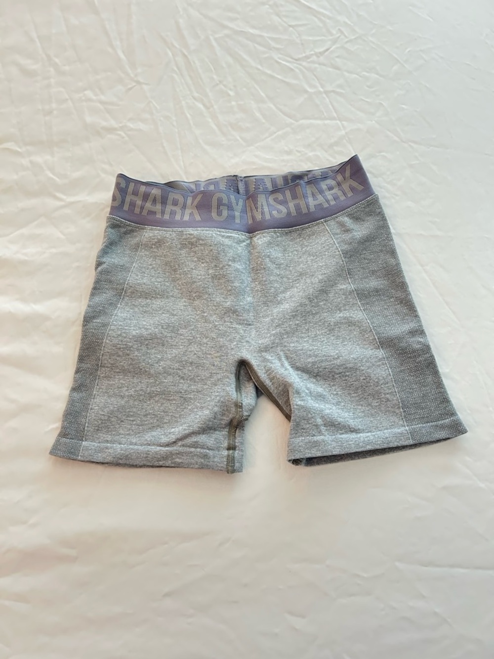 Gymshark Light Gray High Waisted Flex Shorts